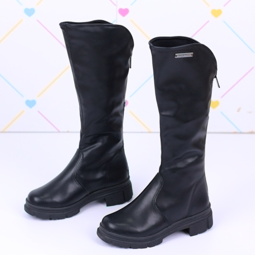 BOTA CANO ALTO PINK CATS PRETO INFANTIL V4284