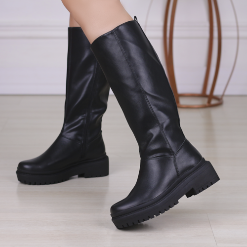 BOTA CANO ALTO VIA MARTE PRETO FEMININO 005-002-01 BOTA CANO ALTO VIA MARTE PRETO FEMININO 005-002-01
