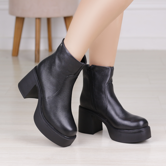 Bota Cano Médio Cano Médio Bota Bebecê Tratorada Preta Bota Salto