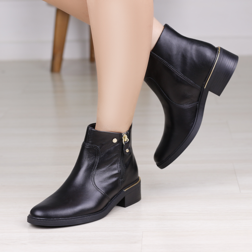 BOTA CANO CURTO COMFORT FLEX PRETO FEMININO 24-69301 BOTA CANO CURTO COMFORT FLEX PRETO FEMININO 24-69301