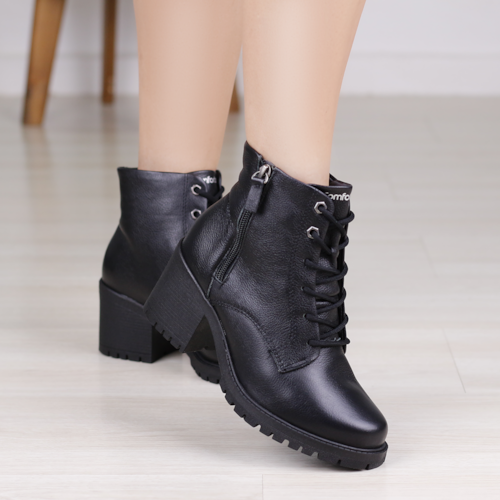 BOTA CANO CURTO COMFORT FLEX PRETO FEMININO 24-77303 BOTA CANO CURTO COMFORT FLEX PRETO FEMININO 24-77303
