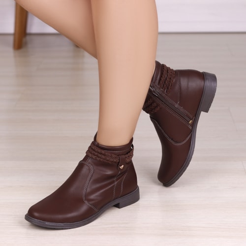 BOTA CANO CURTO MISSISSIPI MARROM/BROWN MC861 BOTA CANO CURTO MISSISSIPI MARROM/BROWN MC861