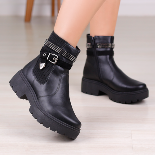 BOTA CANO CURTO MISSISSIPI PRETO FEMININO MI612 BOTA CANO CURTO MISSISSIPI PRETO FEMININO MI612