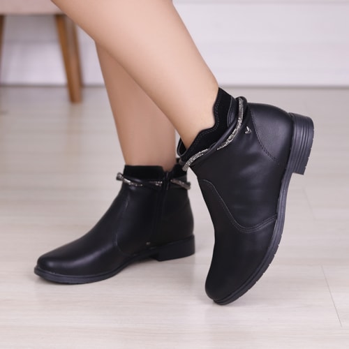 BOTA CANO CURTO MISSISSIPI PRETO/PRETO MC862 BOTA CANO CURTO MISSISSIPI PRETO/PRETO MC862