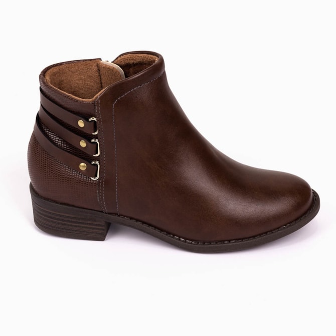 BOTA CANO CURTO MODARE MARROM FEMININO 7057-218-27424