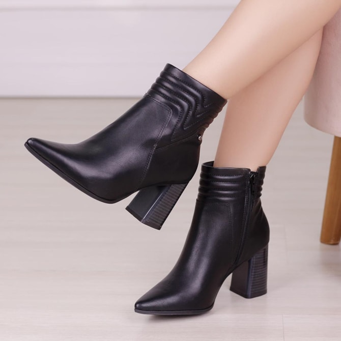 Ramarim Cano Bota Preta De Cano Baixo BOTA CANO CURTO RAMARIM