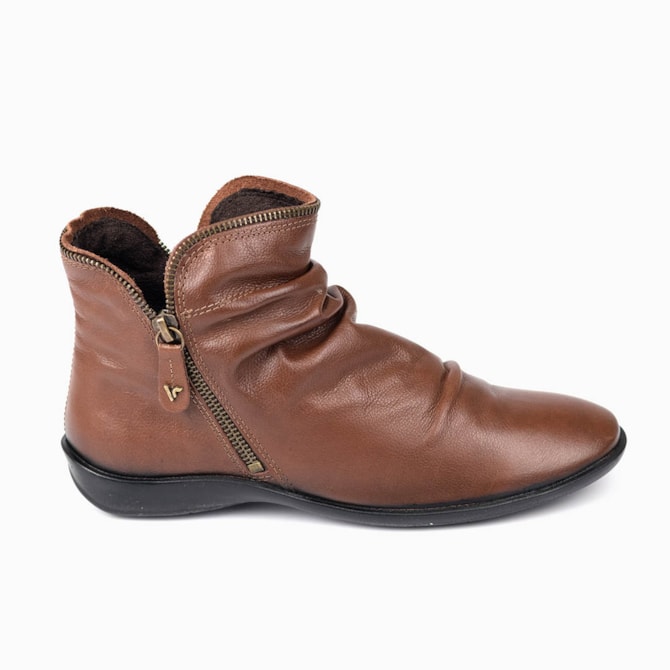 BOTA CANO CURTO VIA COMFY MARROM FEMININO ANG811-PLT