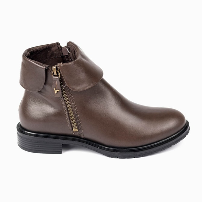 BOTA CANO CURTO VIA COMFY MARROM FEMININO DIA001-PLT