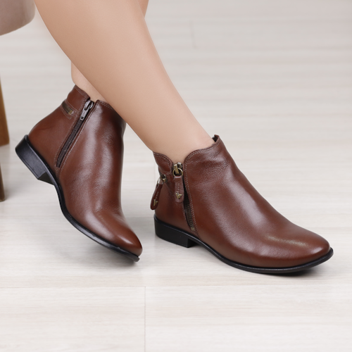 BOTA CANO CURTO VIA COMFY MARROM FEMININO LUN002-PLT BOTA CANO CURTO VIA COMFY MARROM FEMININO LUN002-PLT