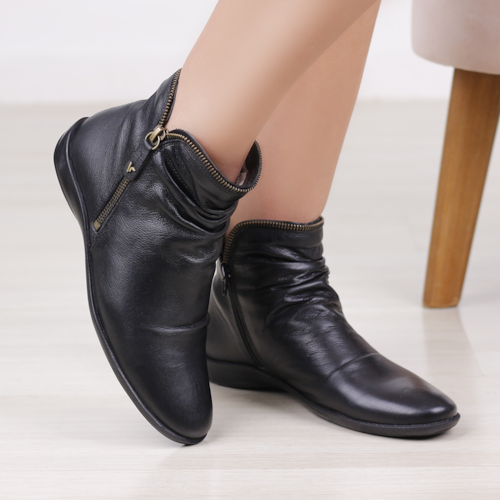 BOTA CANO CURTO VIA COMFY PRETO FEMININO ANG811-PLT BOTA CANO CURTO VIA COMFY PRETO FEMININO ANG811-PLT