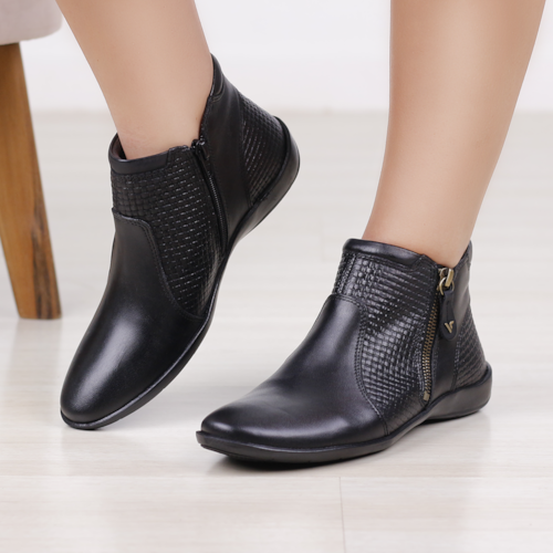 BOTA CANO CURTO VIA COMFY PRETO FEMININO ANG826-PLT BOTA CANO CURTO VIA COMFY PRETO FEMININO ANG826-PLT