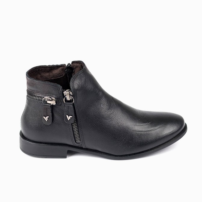 BOTA CANO CURTO VIA COMFY PRETO FEMININO LUN002-PLT