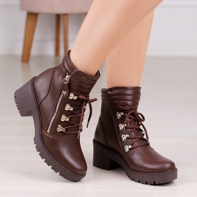 BOTA SALTO MISSISSIPI MARROM FEMININO MI621