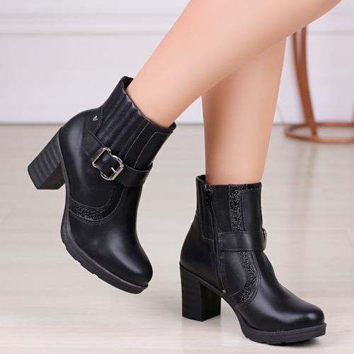 BOTA SALTO MISSISSIPI PRETO FEMININO MI722