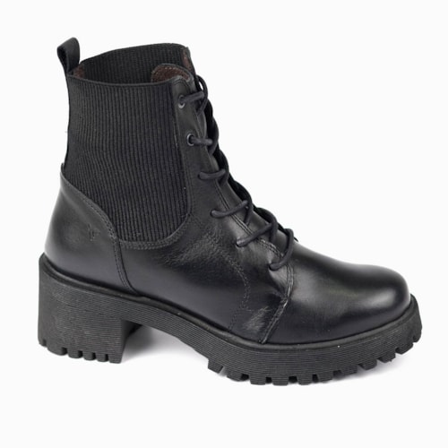 BOTA SALTO VIA COMFY PRETO FEMININO MUN007-PLT