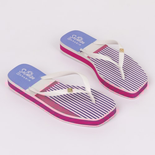 CHINELO DEDO RAMARIM OFF WHITE/GOLD LIGHT/MULTI COLOR  24-4234