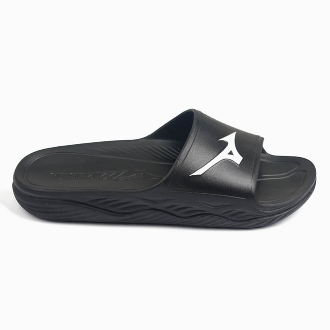 CHINELO SLIDE MIZUNO PRETO BRANCO SLIDE ENERZY