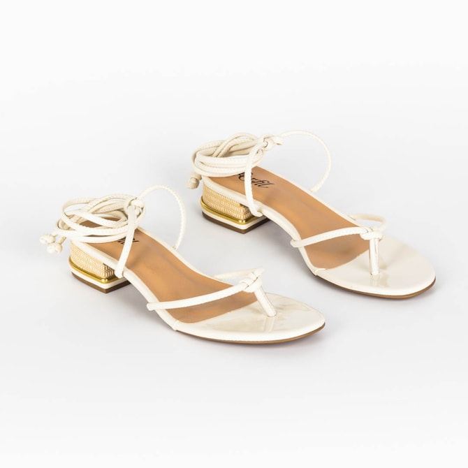 SANDALIA OLIVEIRA OFF WHITE PERFIL 57303