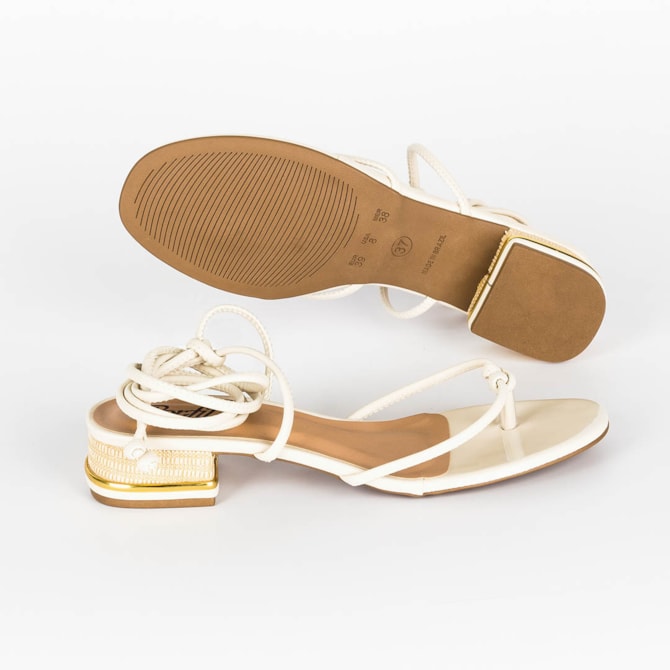 SANDALIA OLIVEIRA OFF WHITE PERFIL 57303