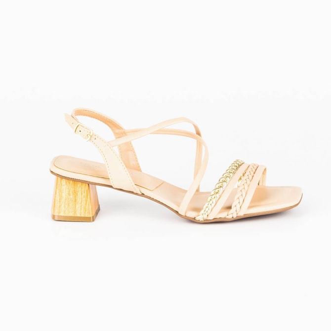 SANDALIA SALTO VIA COMFY CREME 72601-B ISAO