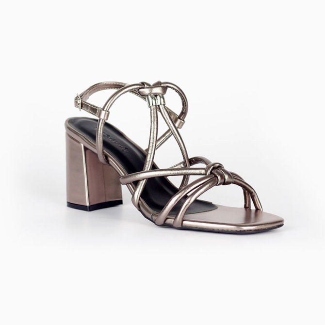 SANDALIA SALTO VIA COMFY PRATA 52132-ISAO