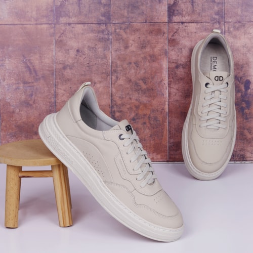SAPATENIS CASUAL DEMOCRATA CREME 240201-002 SAPATENIS CASUAL DEMOCRATA CREME 240201-002