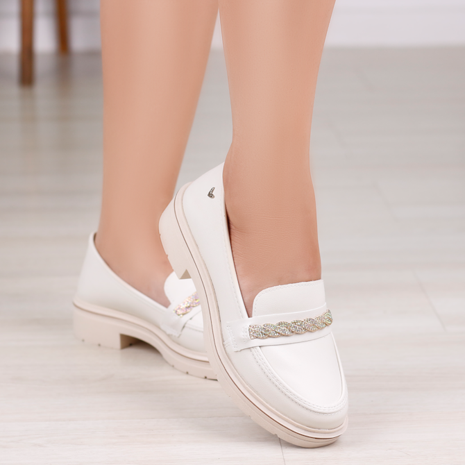 SAPATO MOCASSIM MISSISSIPI BRANCO FEMININO MI884