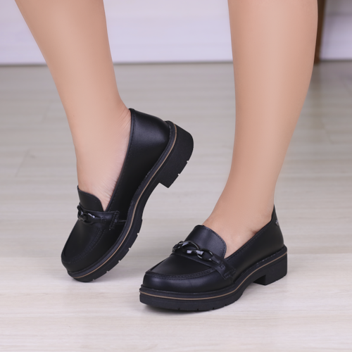 SAPATO MOCASSIM MISSISSIPI PRETO FEMININO MI881