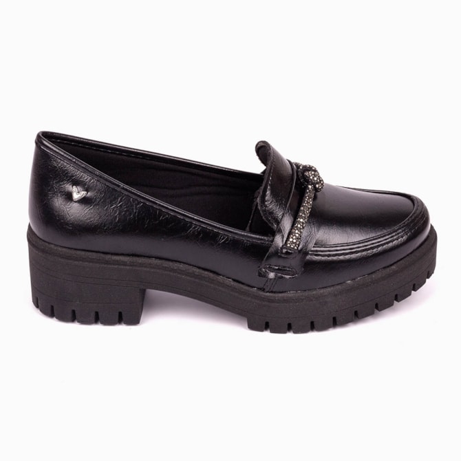 SAPATO MOCASSIM MISSISSIPI PRETO FEMININO Q8556