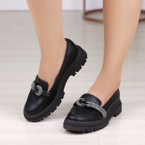 SAPATO MOCASSIM MOLECA PRETO FEMININO 5775-107-27357