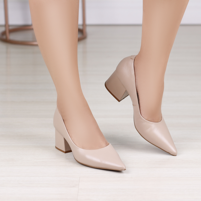 SAPATO SCARPIN PERFIL NUDE FEMININO 2293I24-LNE