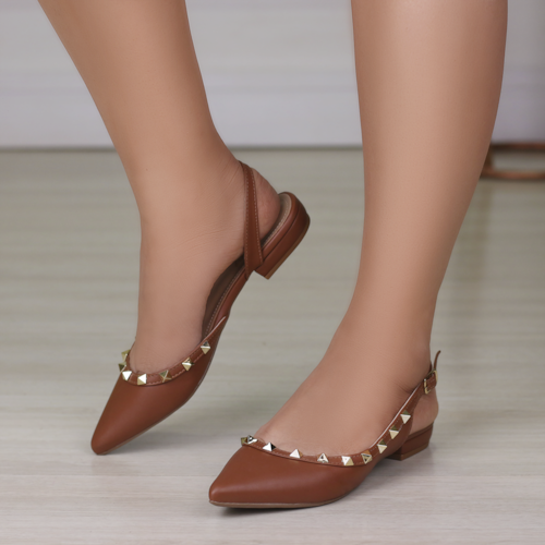 SAPATO SLINGBACK PERFIL MARROM 13700-51-LF