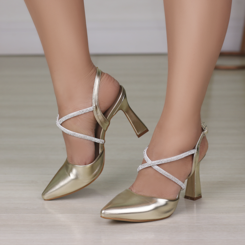 SAPATO SLINGBACK VIA COMFY DOURADO 74406-ISAO