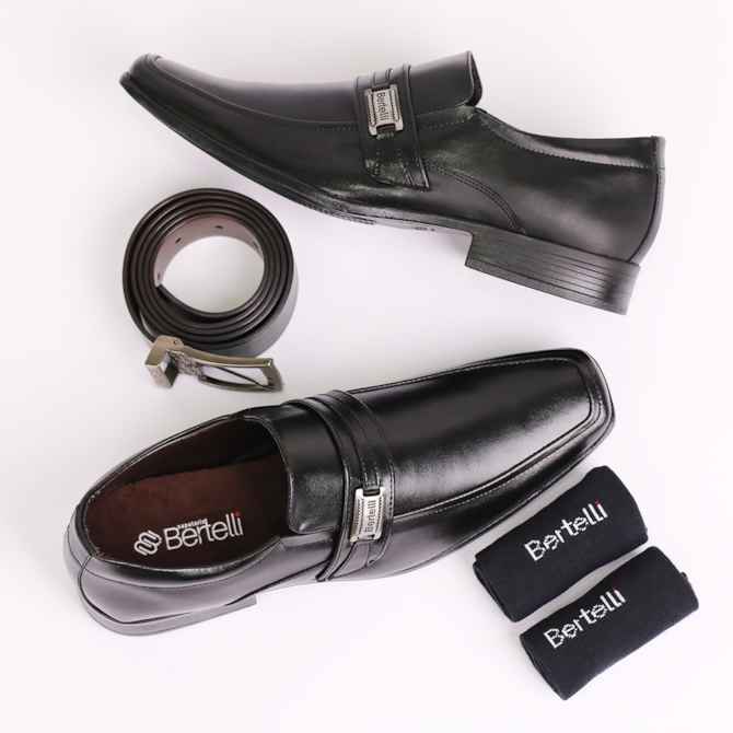 Bertelli Sapato Numero 46 SAPATO SOCIAL KIT C/CINTO/MEIA BERTELLI