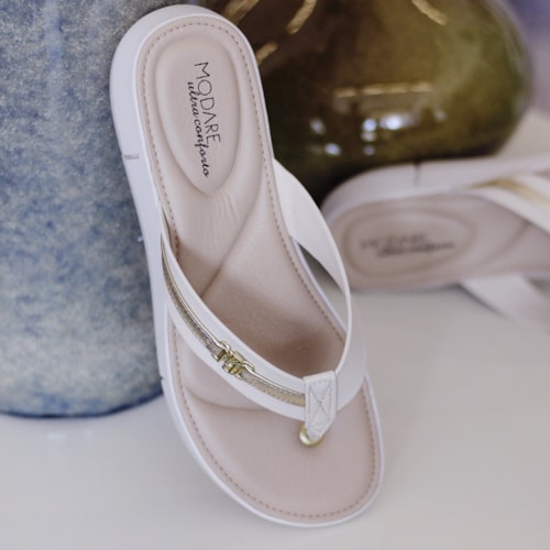 TAMANCO ANABELA MODARE CREME/DOURADO 7199-104-22555 TAMANCO ANABELA MODARE CREME/DOURADO 7199-104-22555