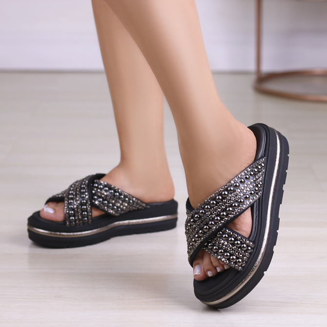 TAMANCO FLATFORM BEBECE PRETO T2230-406