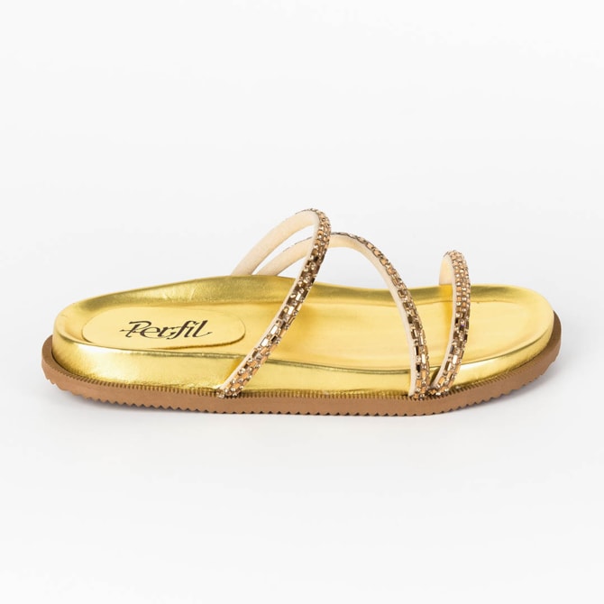 TAMANCO FLATFORM PERFIL NUDE/DOURADO Z5677-25484-ZA