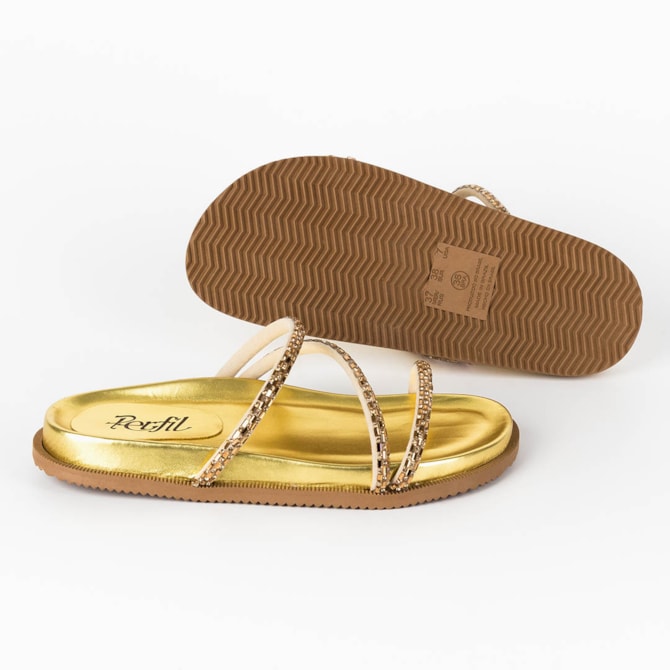 TAMANCO FLATFORM PERFIL NUDE/DOURADO Z5677-25484-ZA