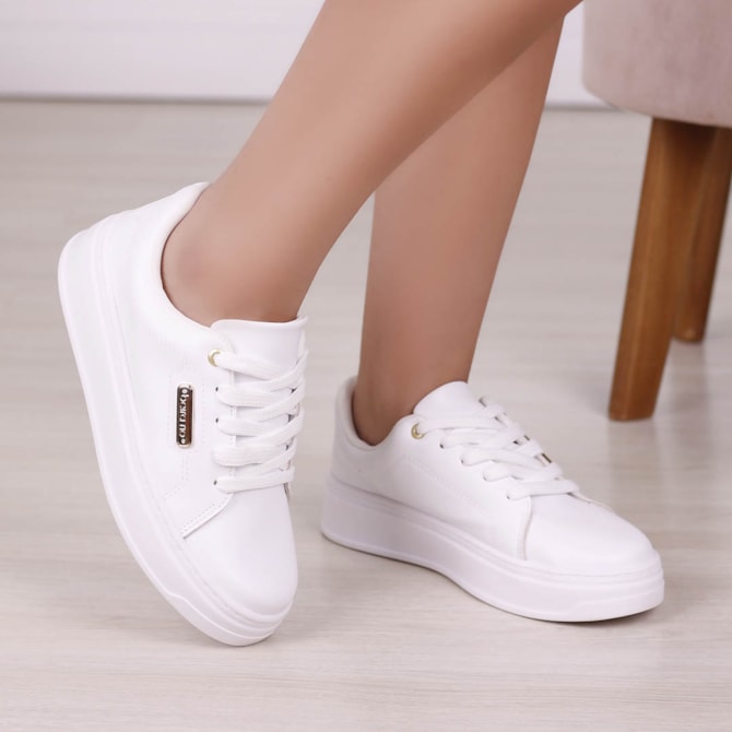 Sapatos Tenis Flatform Branco Beira Rio TENIS CASUAL BEIRA RIO