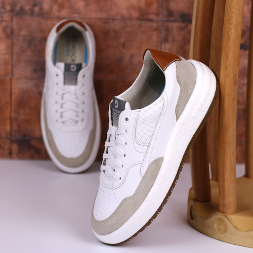 TENIS CASUAL DEMOCRATA BRANCO MASCULINO 600101-007 TENIS CASUAL DEMOCRATA BRANCO MASCULINO 600101-007