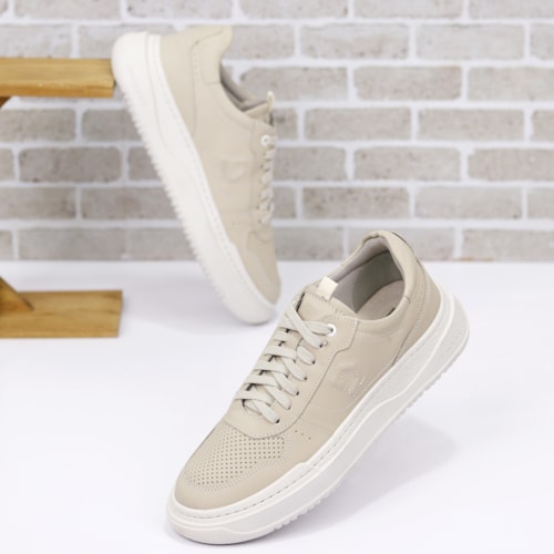 TENIS CASUAL DEMOCRATA CREME 240501-005