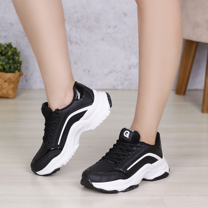 Tênis Cano Alto Tenis Logus Preto E Branco TENIS CASUAL LOGUS