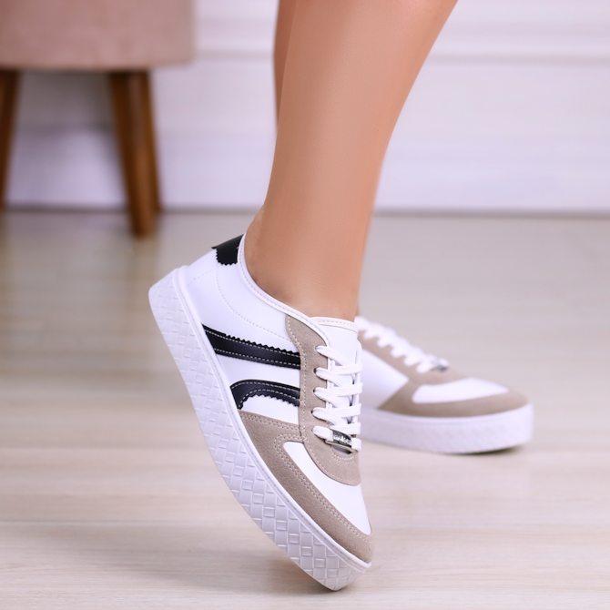 Flatform Moleca Tenis Casual Branco Moleca Tênis Feminino Moleca
