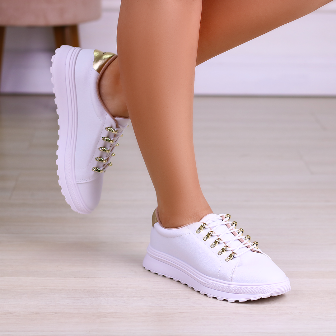 Top tênis feminino casual flatform listras moleca Store Black Friday