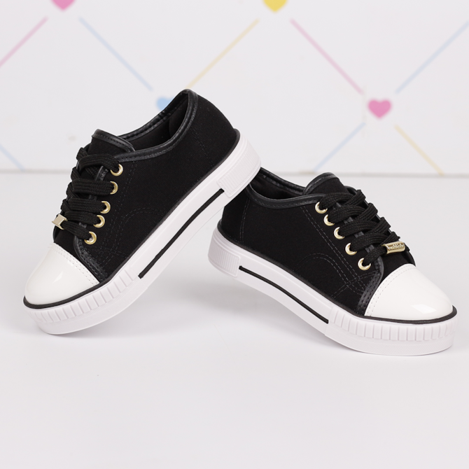 TENIS CASUAL MOLEKINHA PRETO 2565-100-19741