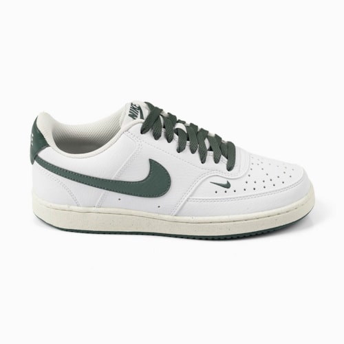 TENIS CASUAL NIKE BRANCO VERDE COURT VISION LO