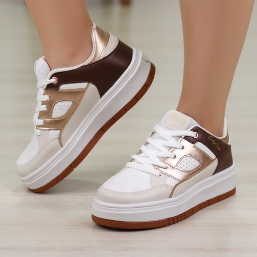 TENIS CASUAL PERFIL OFF WHITE RN9101-RTN