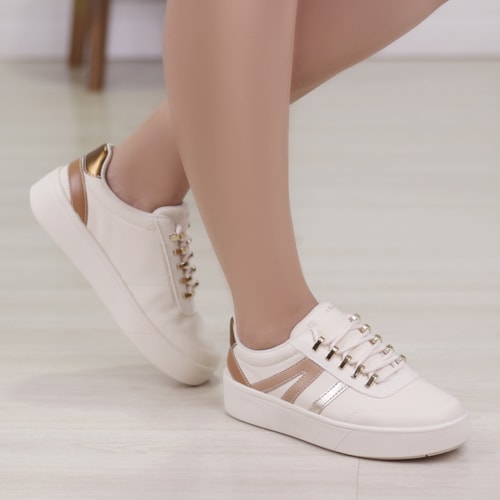TENIS CASUAL RAMARIM COCONUT/COCONUT/OURO/CAQUI/CAMEL/BRONZE 24-83204 TENIS CASUAL RAMARIM COCONUT/COCONUT/OURO/CAQUI/CAMEL/BRONZE 24-83204