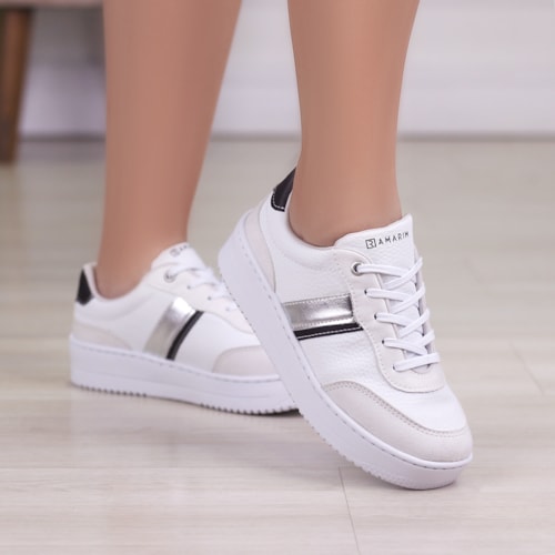 TENIS CASUAL RAMARIM ICE/BRANCO/PRETO/PRATA 24-91204 TENIS CASUAL RAMARIM ICE/BRANCO/PRETO/PRATA 24-91204
