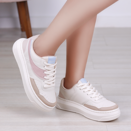 TENIS CASUAL VIA COMFY OFF WHITE 14714-PLCH